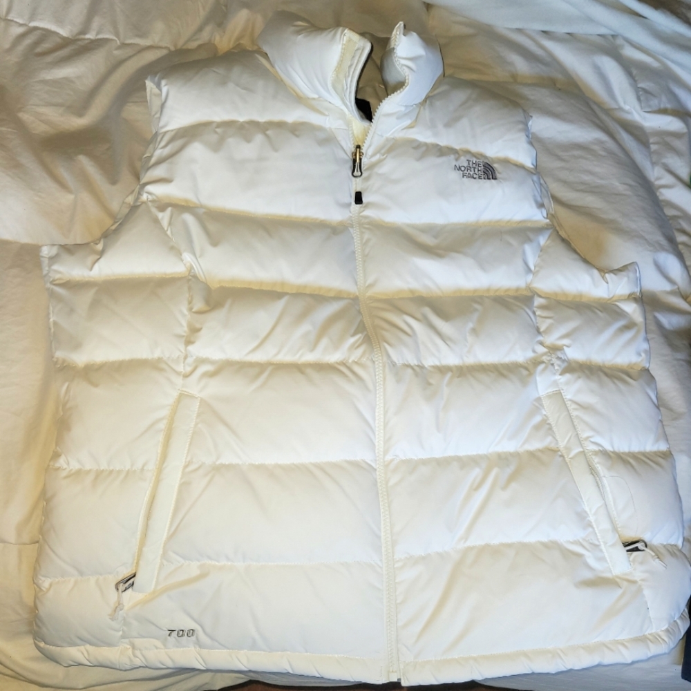 Northface vest, white, womens xxl